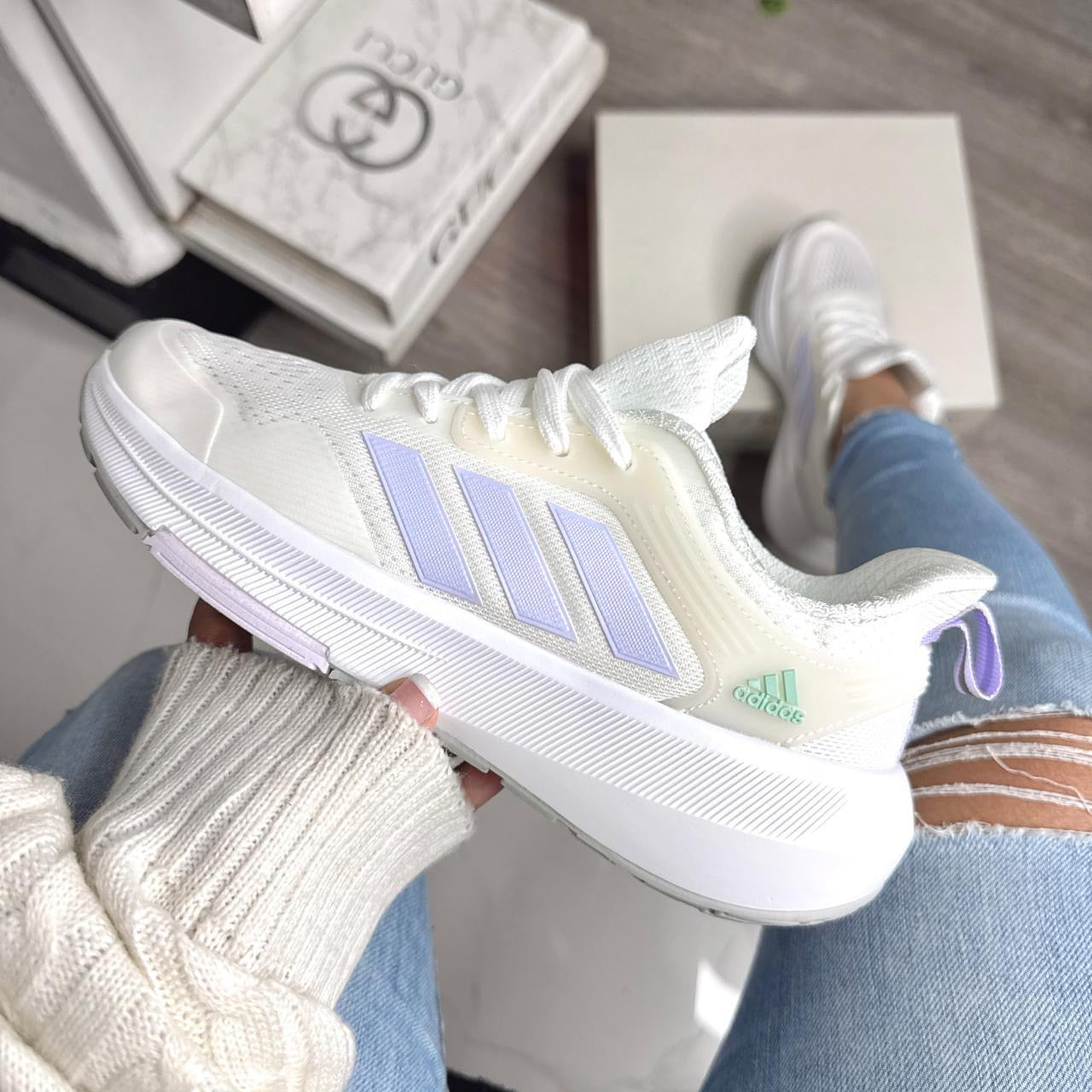 ADIDAS BOUNCE BLANCO - LILA