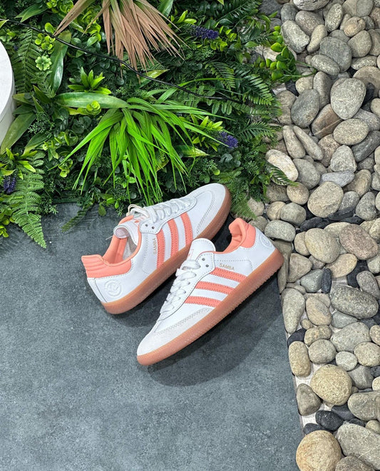 ADIDAS SAMBA BLANCO - SALMON
