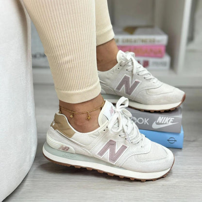 NEW BALANCE 574 GRIS - ROSA